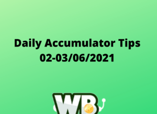 Daily Accumulator Tips 02-03/06/2021 - Matches to Bet On