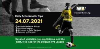 Daily Accumulator Tips 24/07/2021