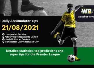 Super Free Daily Accumulator Tips for the Premier League 21/08/2021