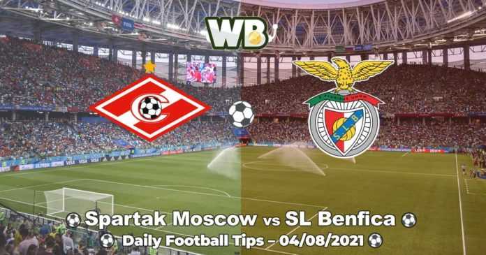 Spartak Moscow vs SL Benfica 04/08/2021