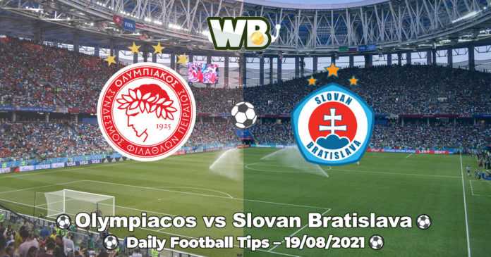 Olympiacos vs Slovan Bratislava 19/08/2021 – Daily Football Tips