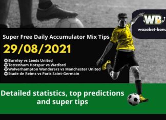 Super Free Daily Accumulator Mix Tips 29.08.2021