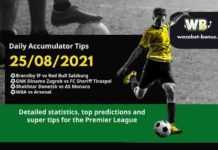 Super Free Daily Accumulator Tips for the UEFA Champions League 25/08/2021