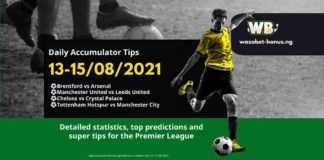 Daily Accumulator Tips 13-15/08/2021