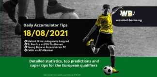 Daily Accumulator Tips 18/08/2021 - Super Tips for Matches To Bet On