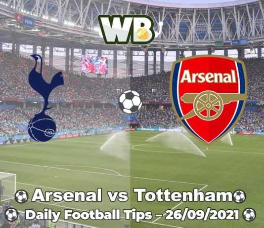 Arsenal vs Tottenham Hotspur 26.09.2021.