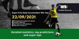 Daily Accumulator Tips 22.09.2021.