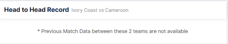 Ivory Coast vs Cameroon 06/09/2021
