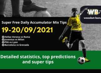 Super Free Daily Accumulator Tips 19-20.09.2021