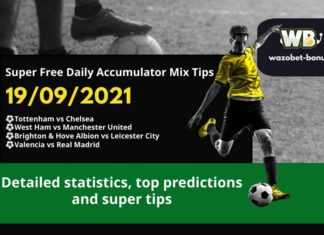 Super Free Daily Accumulator Tips 19.09.2021