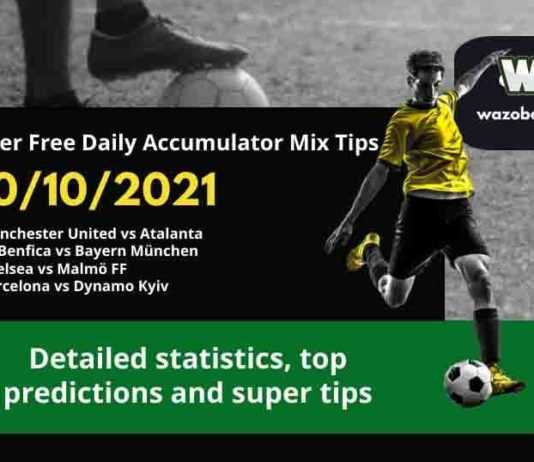 Free Daily Accumulator Tips for the Champions League 20.10.2021.