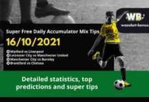 Free Daily Accumulator Tips for the Premier League 16.10.2021.