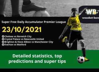 Free Daily Accumulator Tips for the Premier League 23.10.2021.