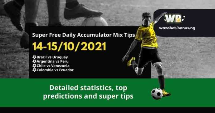 Free Daily Accumulator Tips for the World Cup Qualifications 14-15.10.2021 .