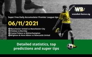 Free Daily Accumulator Tips for the Premier League 06.11.2021.