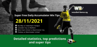 Free Daily Accumulator Tips for the Premier League 28.11.2021.