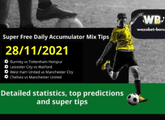 Free Daily Accumulator Tips for the Premier League 28.11.2021.