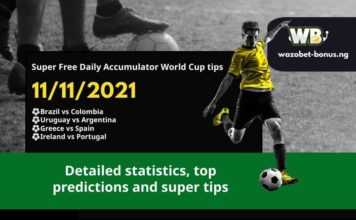 Free Daily Accumulator Tips for the World Cup Qualifications 11.11.2021.