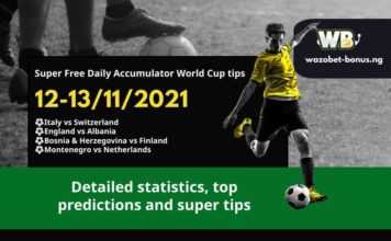 Free Daily Accumulator Tips for the World Cup Qualifications 12-13.11.2021.