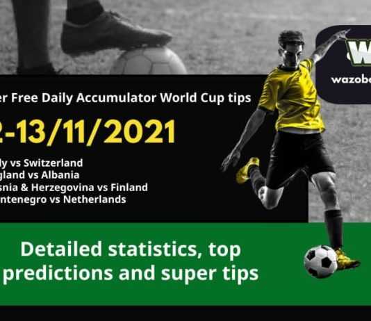 Free Daily Accumulator Tips for the World Cup Qualifications 12-13.11.2021.