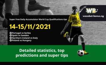 Free Daily Accumulator Tips for the World Cup Qualifications 14-15.11.2021.