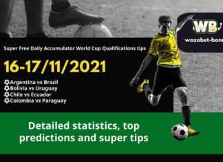 Free Daily Accumulator Tips for the World Cup Qualifications 16-17.11.2021.