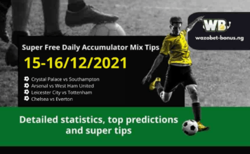 Free Daily Accumulator Tips for the Premier League 15-16.12.2021.