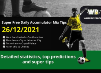 Free Daily Accumulator Tips for the Premier League 26.12.2021.