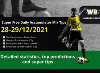 Free Daily Accumulator Tips for the Premier League 28-29.12.2021