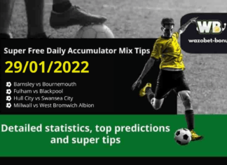 Free Daily Accumulator Tips for the Championship 29.01.2022.