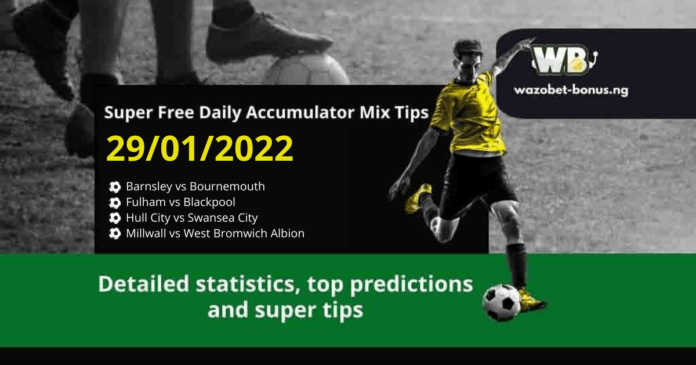 Free Daily Accumulator Tips for the Championship 29.01.2022.