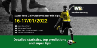 Free Daily Accumulator Tips for the Top European Leagues 16-17.01.2022.