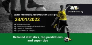 Free Daily Accumulator Tips for the Top European Leagues 23.01.2022.