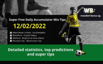 Free Daily Accumulator Tips for the Premier League 12.02.2022.