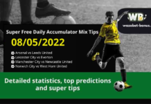 Free Daily Accumulator Tips for the Premier League 08.05.2022.