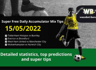 Free Daily Accumulator Tips for the Premier League 15.05.2022.
