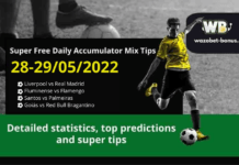 Free Daily Accumulator Tips for the Top European Leagues 28-29.05.2022.