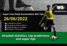 Free Daily Accumulator Tips for Brasileiro Série A 26.06.2022.