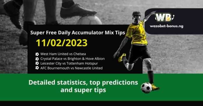 Free Daily Accumulator Tips for Premier League 11.02.2023.
