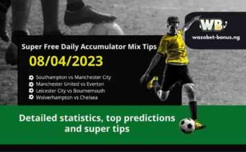 Detailed statistics, top predictions, and super tips for the Premier League 08/04/2023: Southampton vs Manchester City, Manchester United vs Everton, Leicester City vs Bournemouth, Wolverhampton vs Chelsea